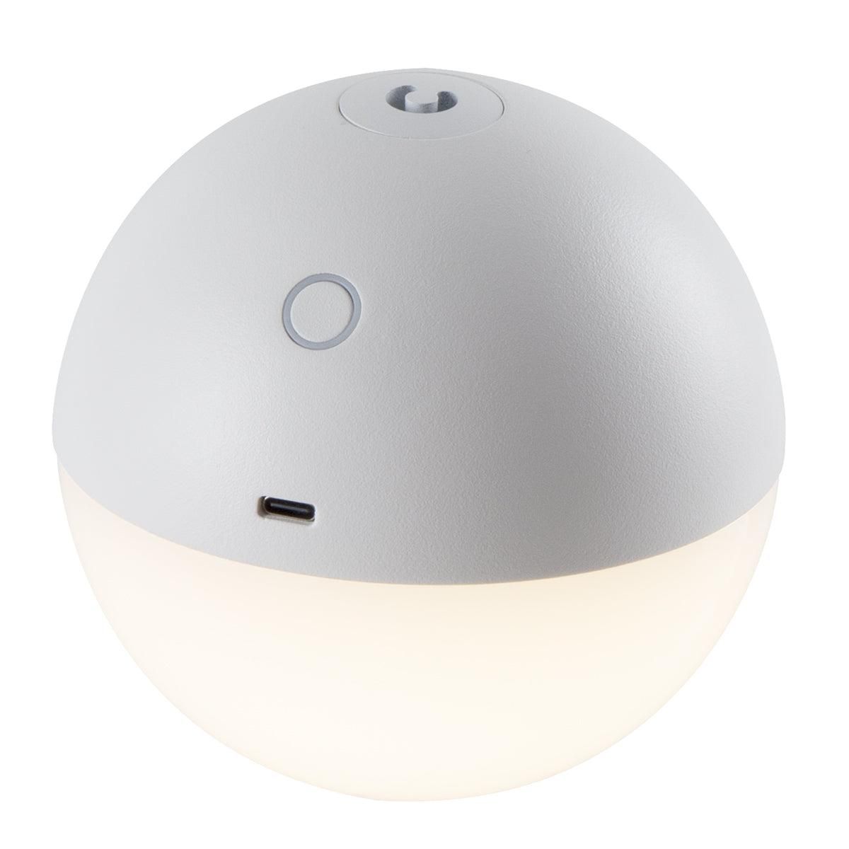Lumisky Lampe de table design ALBEDO Blanc Aluminium H12cm