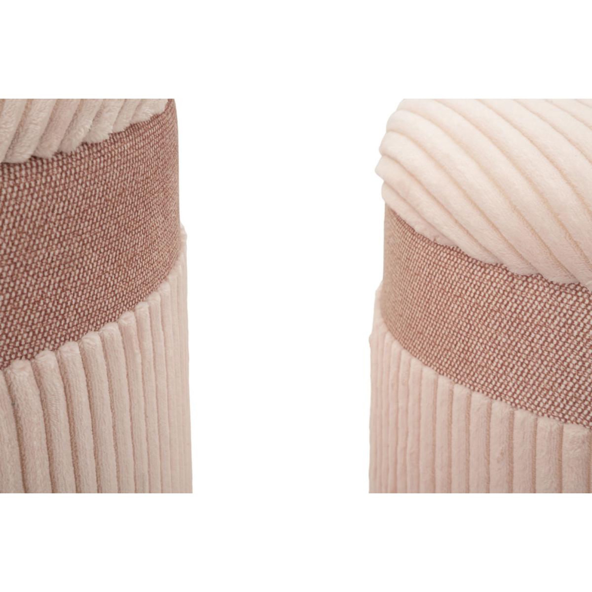 Voir la diapositive 4 : Paris Prix Lot de 3 poufs coffres  curtain  49cm rose
