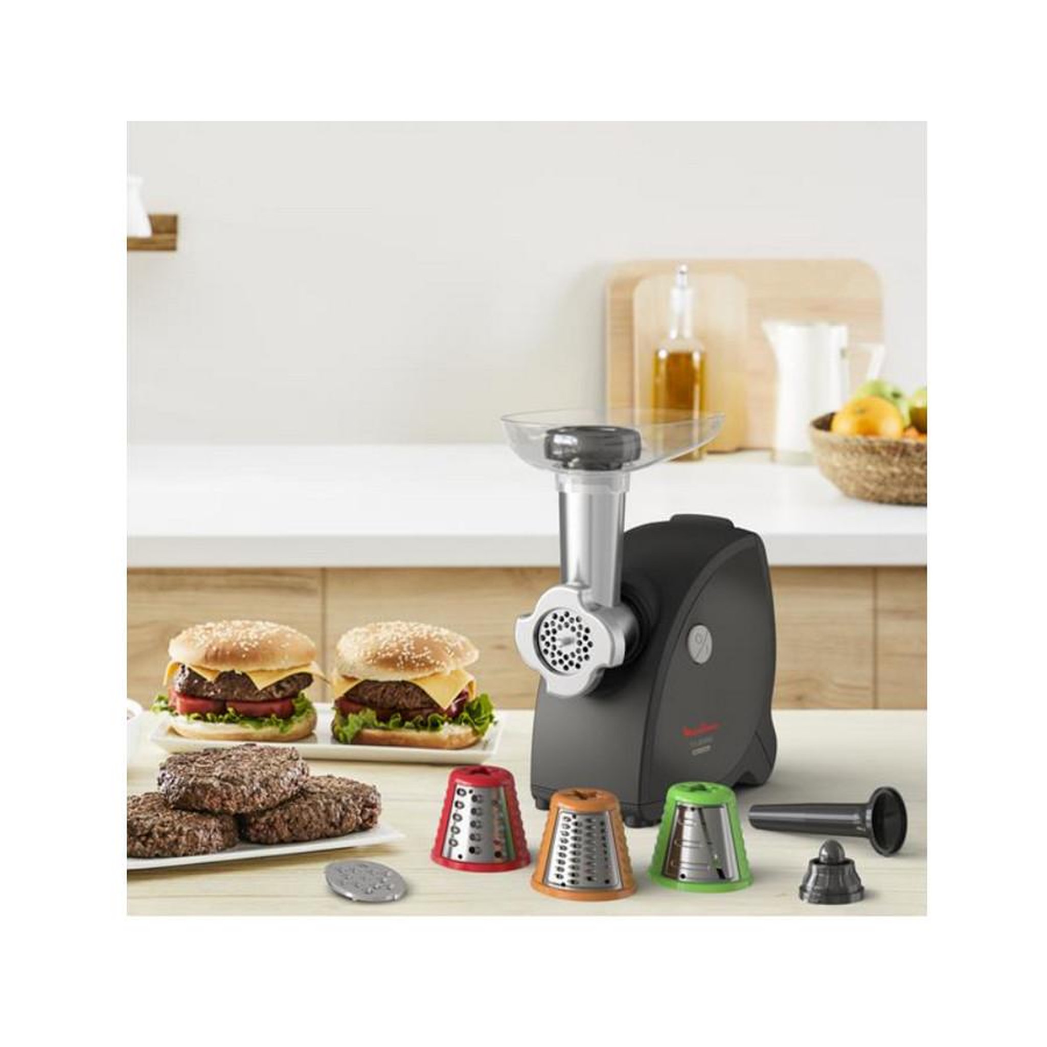 Voir la diapositive 3 : MOULINEX Hachoir à viande 2000w noir - ME472832
