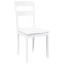 Voir la diapositive 4 : VIDAXL Chaises a manger 2 pcs blanc bois massif caoutchouc