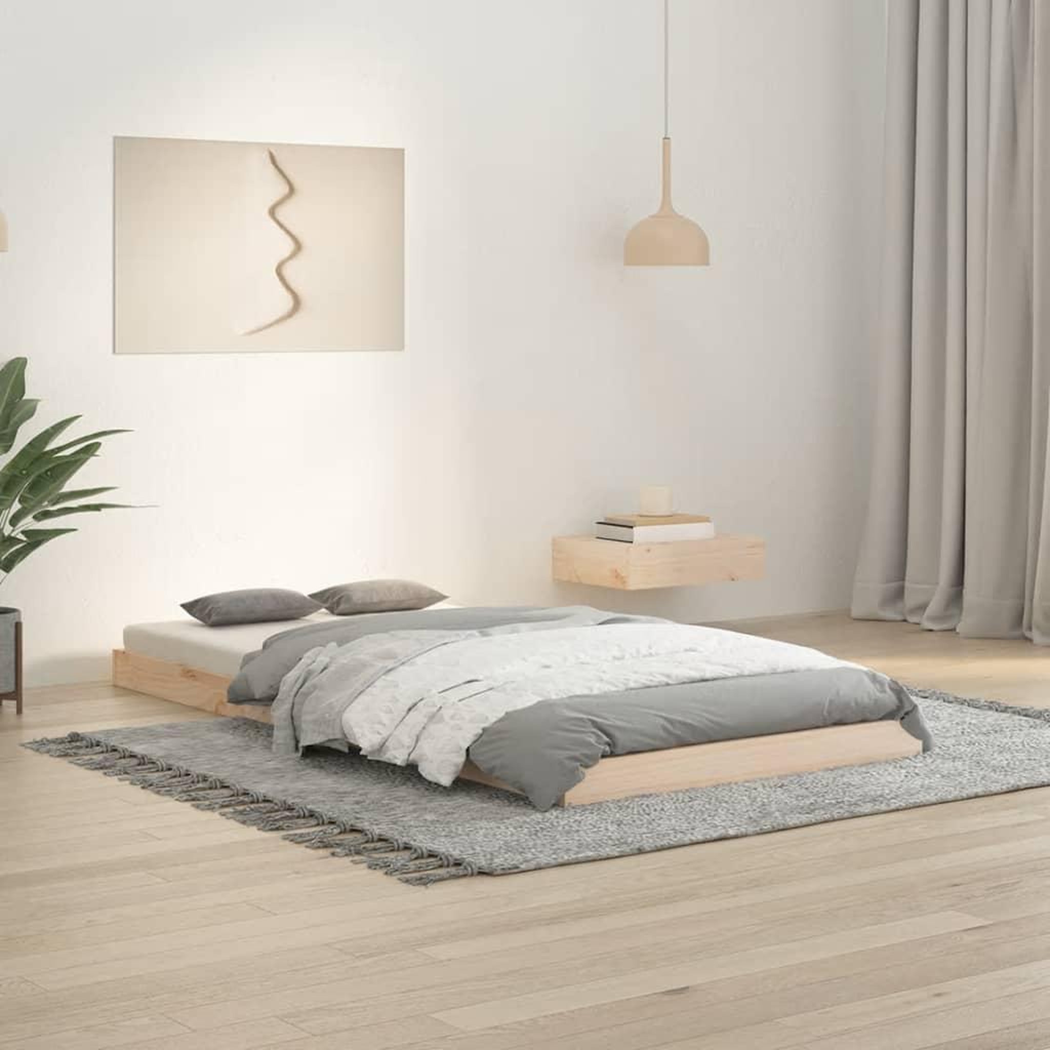 Voir la diapositive 1 : VIDAXL Cadre de lit sans matelas 90x190 cm bois de pin massif