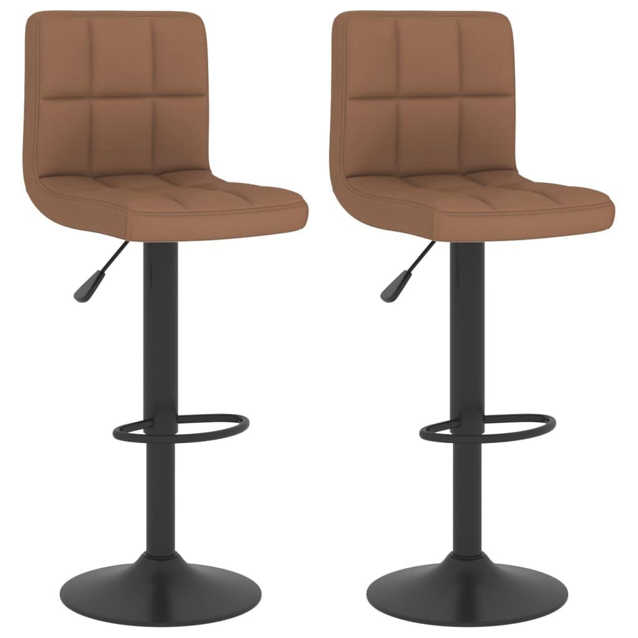 Voir la diapositive 2 : VIDAXL Tabourets de bar lot de 2 marron tissu