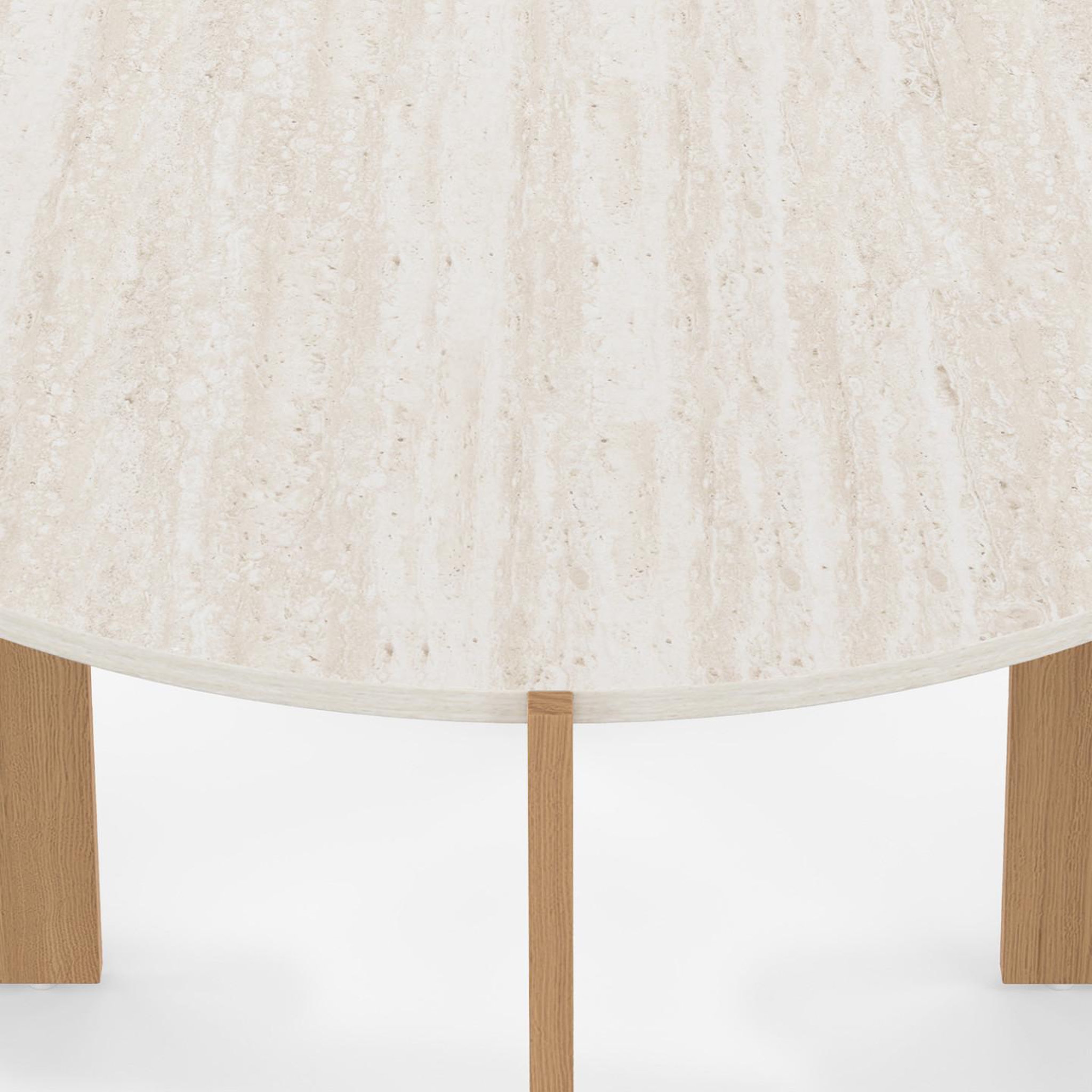 Voir la diapositive 5 : ID MARKET Table basse ronde armonia 73 cm effet travertin