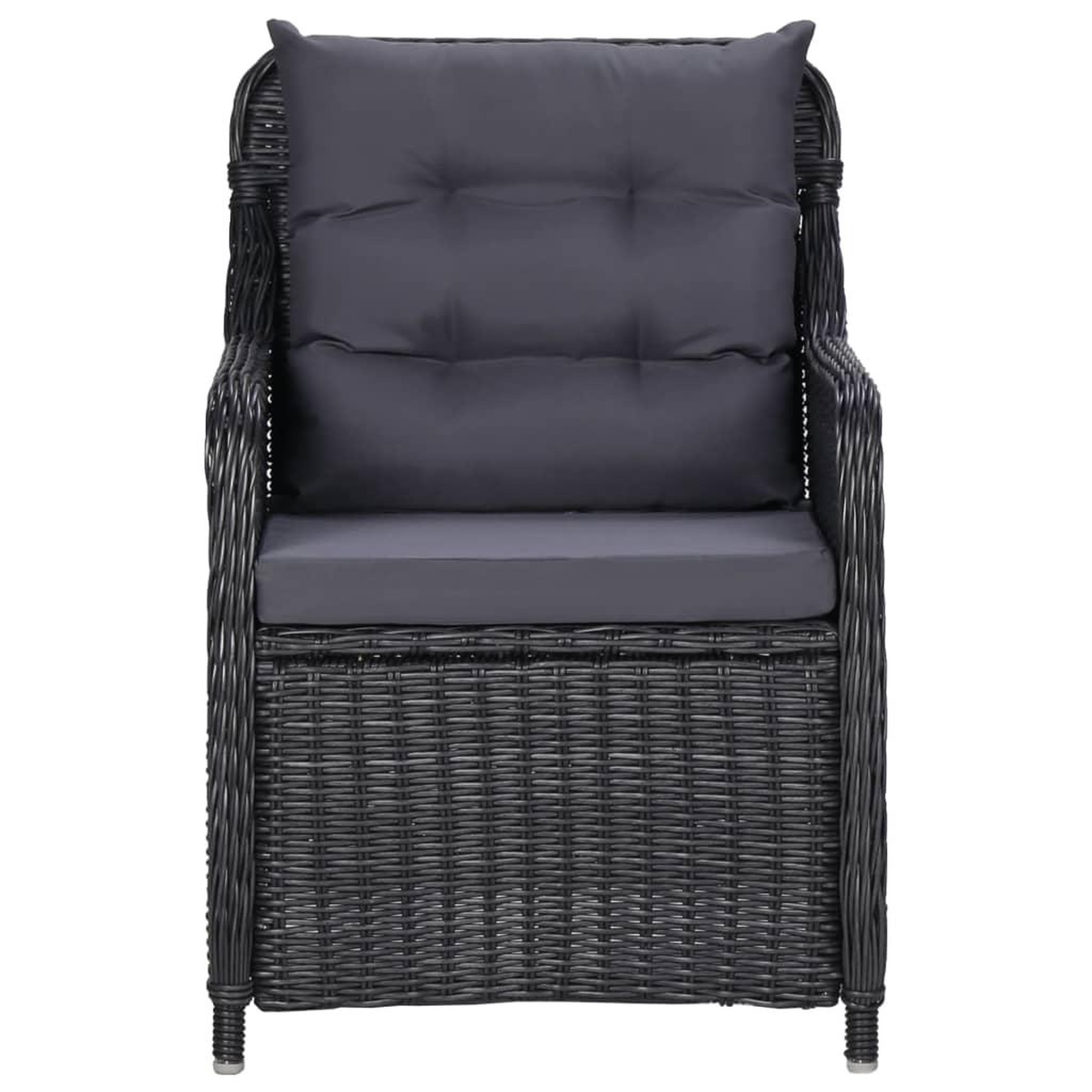Voir la diapositive 4 : VIDAXL Ensemble a manger de jardin 7 pcs Resine tressee Noir