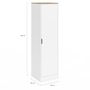 Voir la diapositive 5 : ID MARKET Armoire de rangement NOUK 1 porte avec étagères blanc et bois