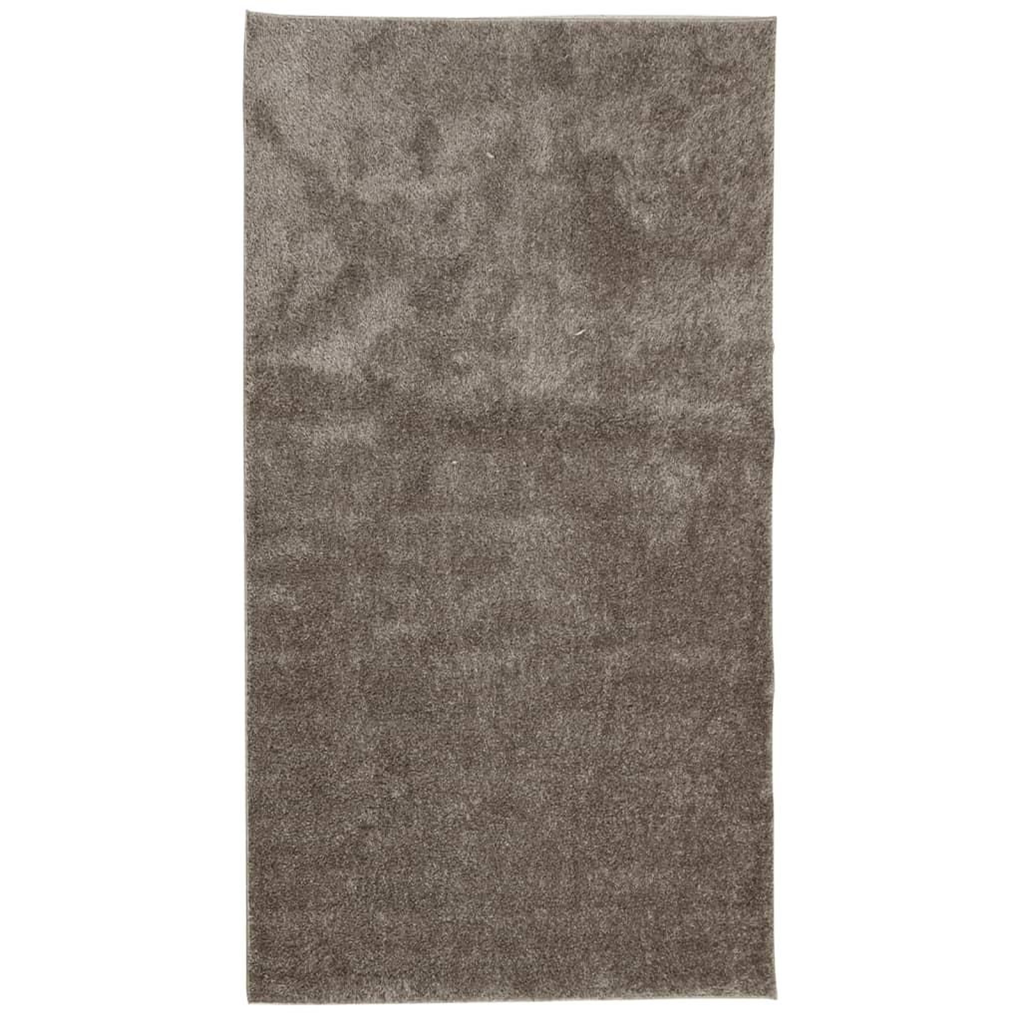 Voir la diapositive 2 : VIDAXL Tapis ISTAN a poils longs aspect brillant gris 80x150 cm
