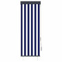 Voir la diapositive 2 : VIDAXL Store roulant d'exterieur 60x250 cm Bleu et blanc