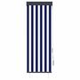 Voir la diapositive 2 : VIDAXL Store roulant d'exterieur 60x250 cm Bleu et blanc