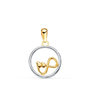 Voir la diapositive 1 : L'ATELIER D'AZUR Pendentif Or 18 Carats 750 Bicolore Jaune et Blanc - Motif Infini / Infinity - Chaine Offerte