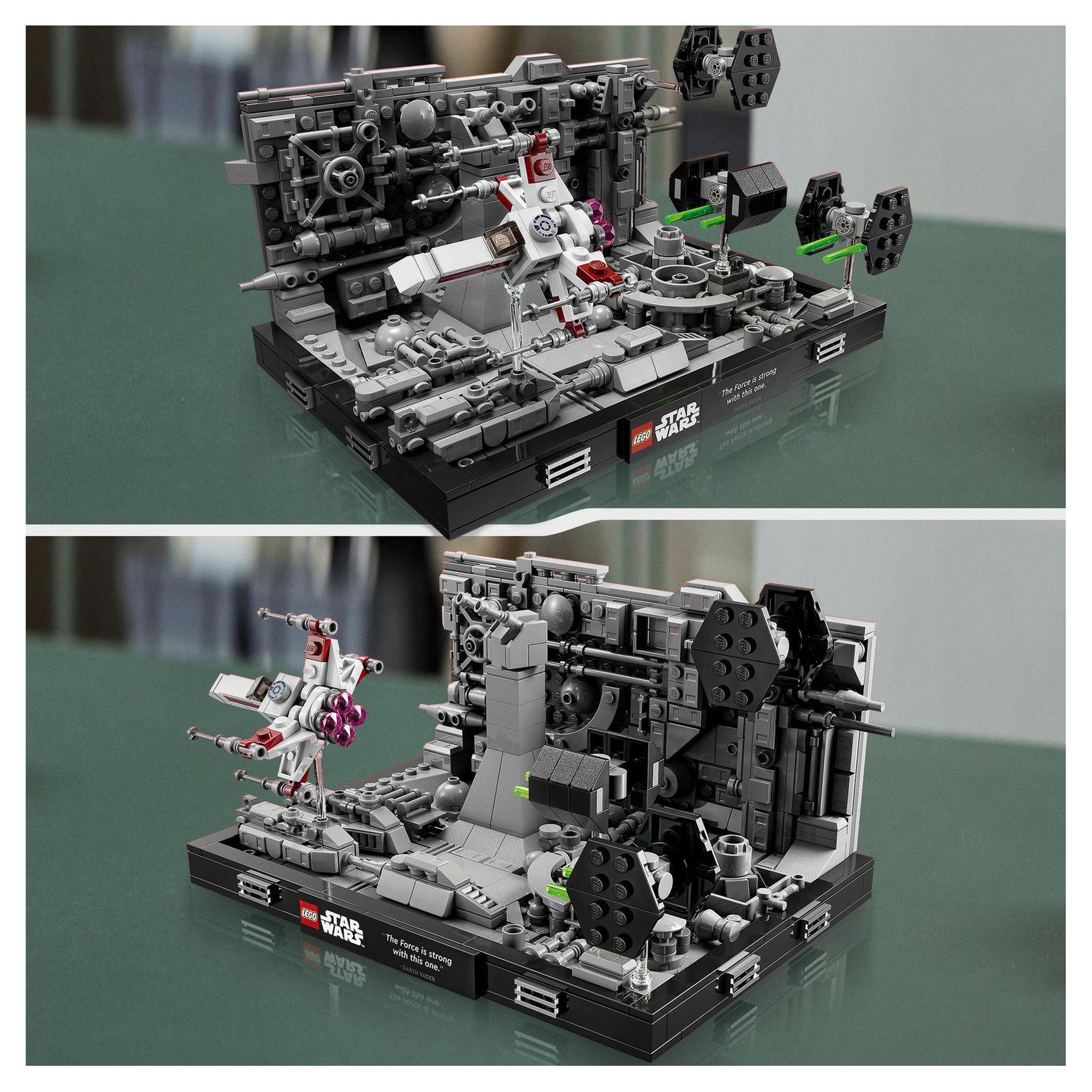 Voir la diapositive 4 : LEGO Star Wars 75329 Diorama de la Poursuite dans les Tranchées de l&rsquo;Étoile de la Mort, Jouet