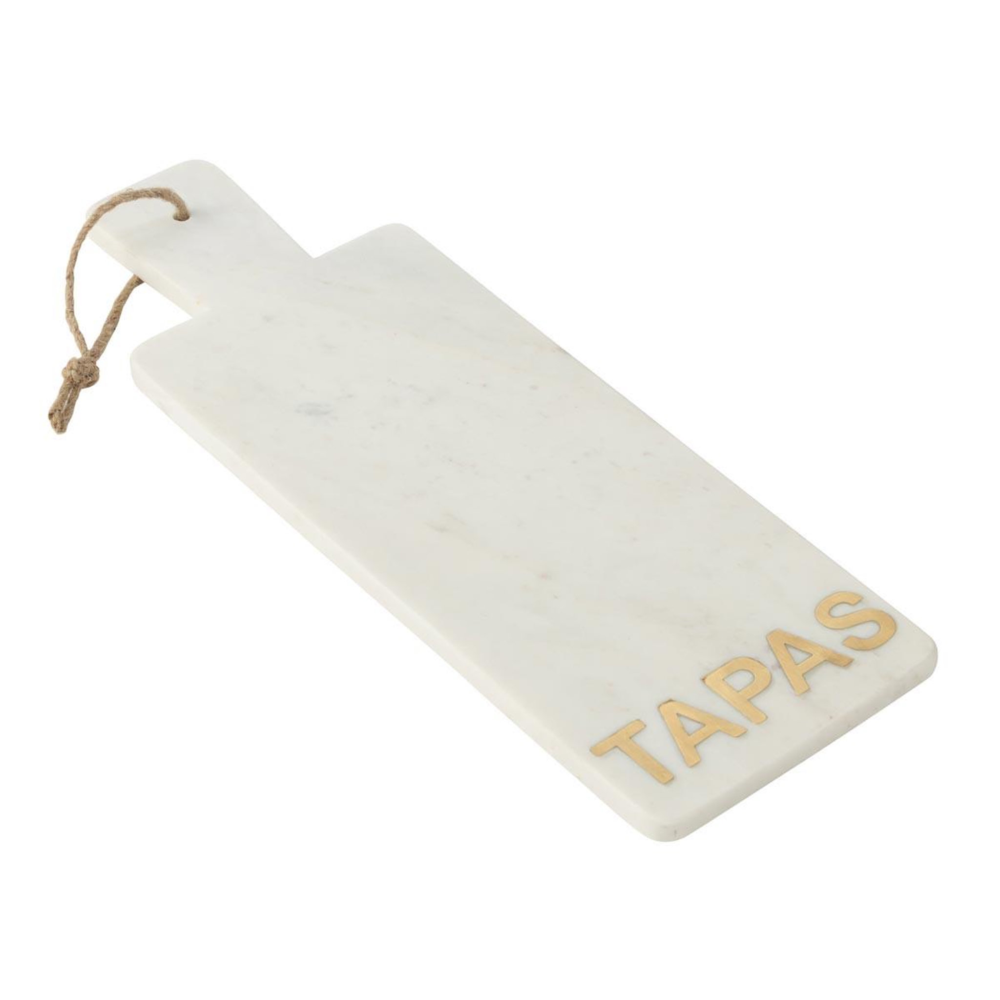 J-LINE Planche de présentation en marbre tapas  marci  48cm blanc