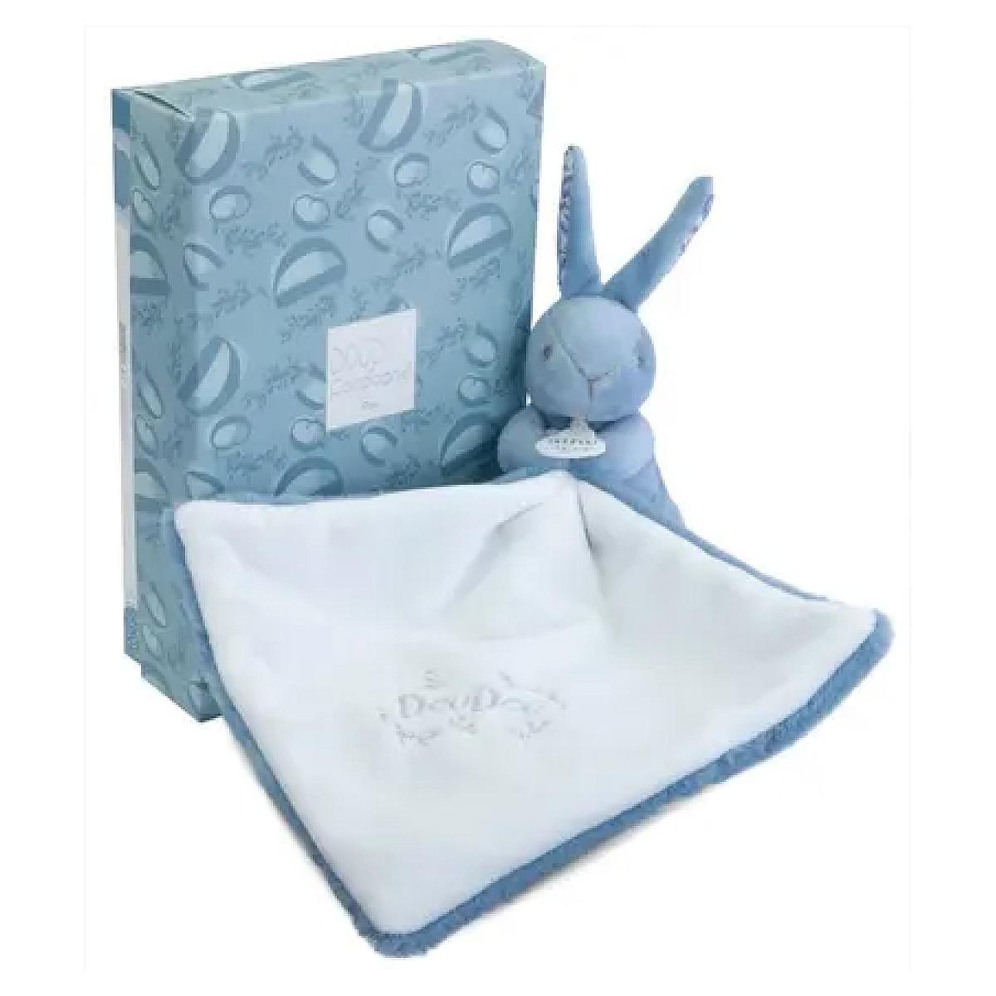 DOUDOU ET COMPAGNIE Lapin doudou - Lapin et doudou bleu