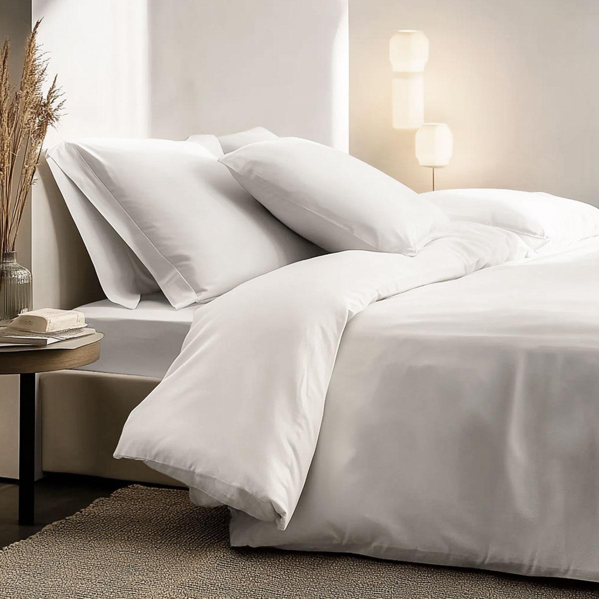 Voir la diapositive 3 : DODO Housse de couette Percale de coton thermorégulée Blanc