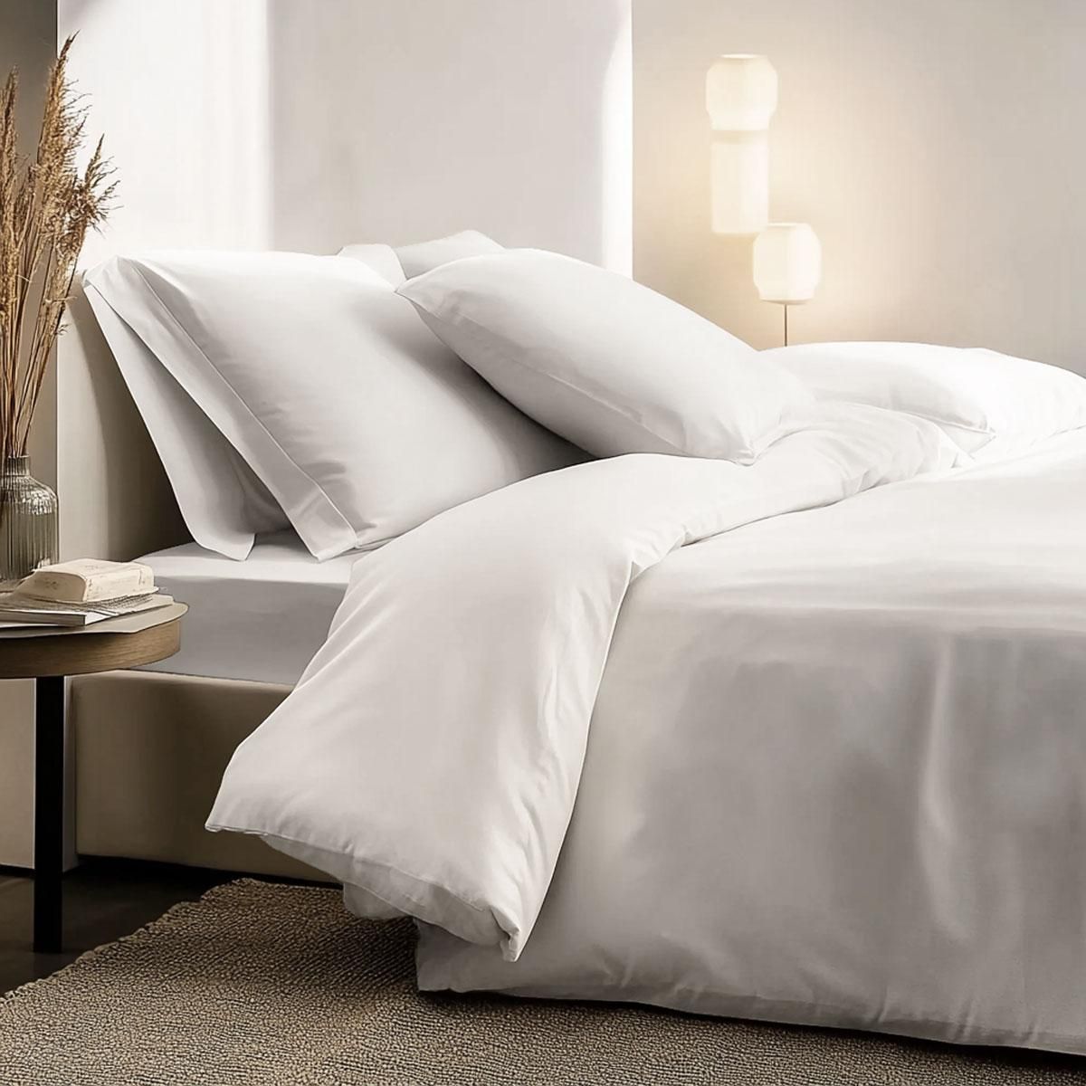 DODO Housse de couette Percale de coton thermorégulée Blanc