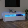 Voir la diapositive 1 : VIDAXL Meuble TV avec lumieres LED blanc 120x35x40 cm