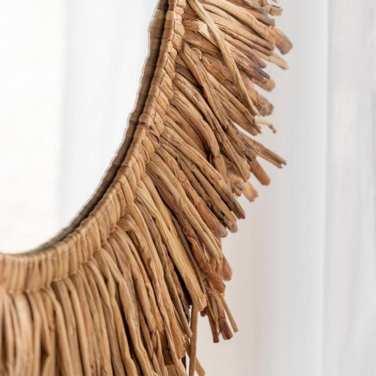 Paris Prix Miroir Mural Rond  Maurice  101cm Naturel