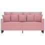 Voir la diapositive 3 : VIDAXL Canape a 2 places Rose 140 cm Velours