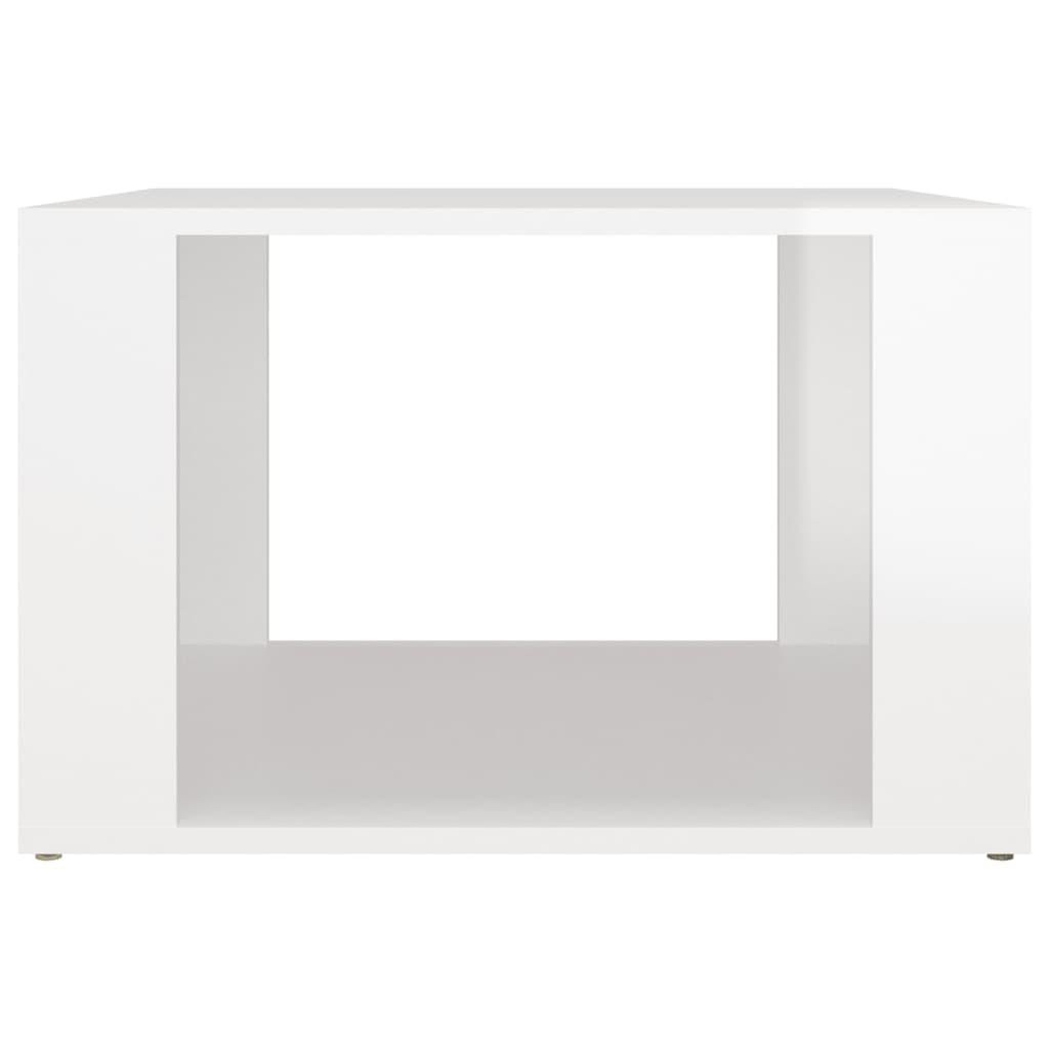 Voir la diapositive 5 : VIDAXL Table de chevet Blanc brillant 57x55x36 cm Bois d'ingenierie
