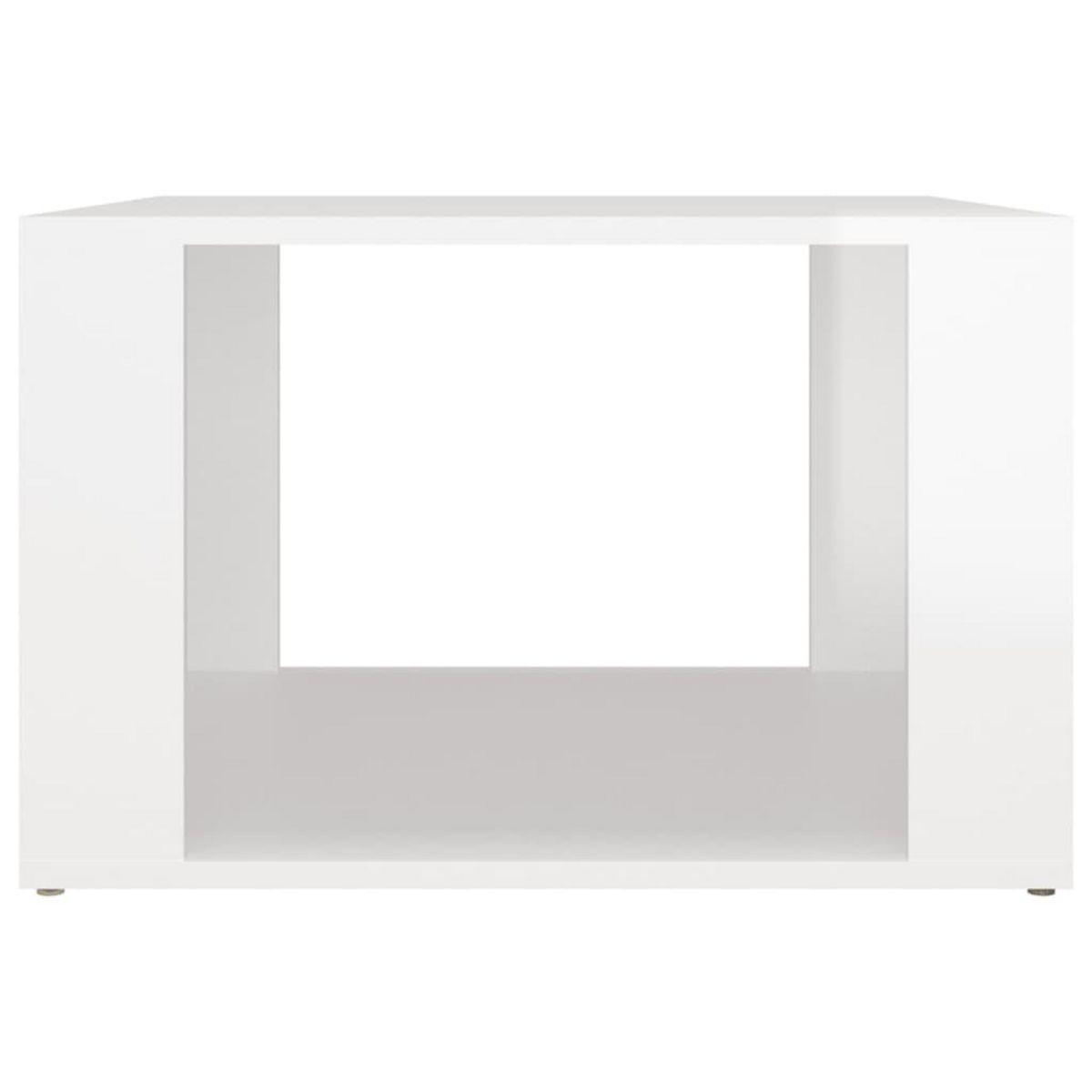 VIDAXL Table de chevet Blanc brillant 57x55x36 cm Bois d'ingenierie
