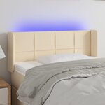 VIDAXL Tete de lit a LED Creme 103x16x78/88 cm Tissu