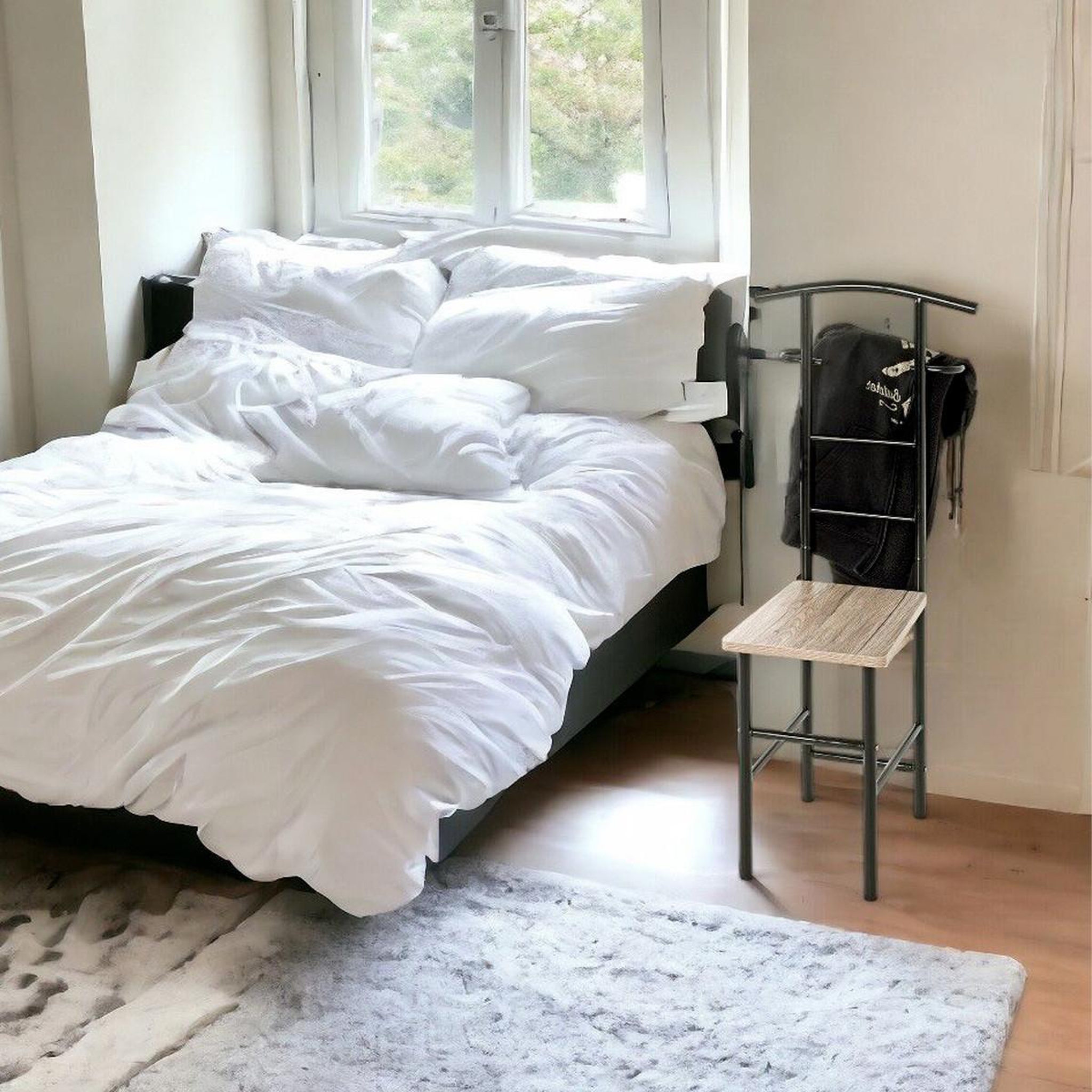 Voir la diapositive 4 : Paris Prix Valet de chambre  chaise  109cm noir & naturel