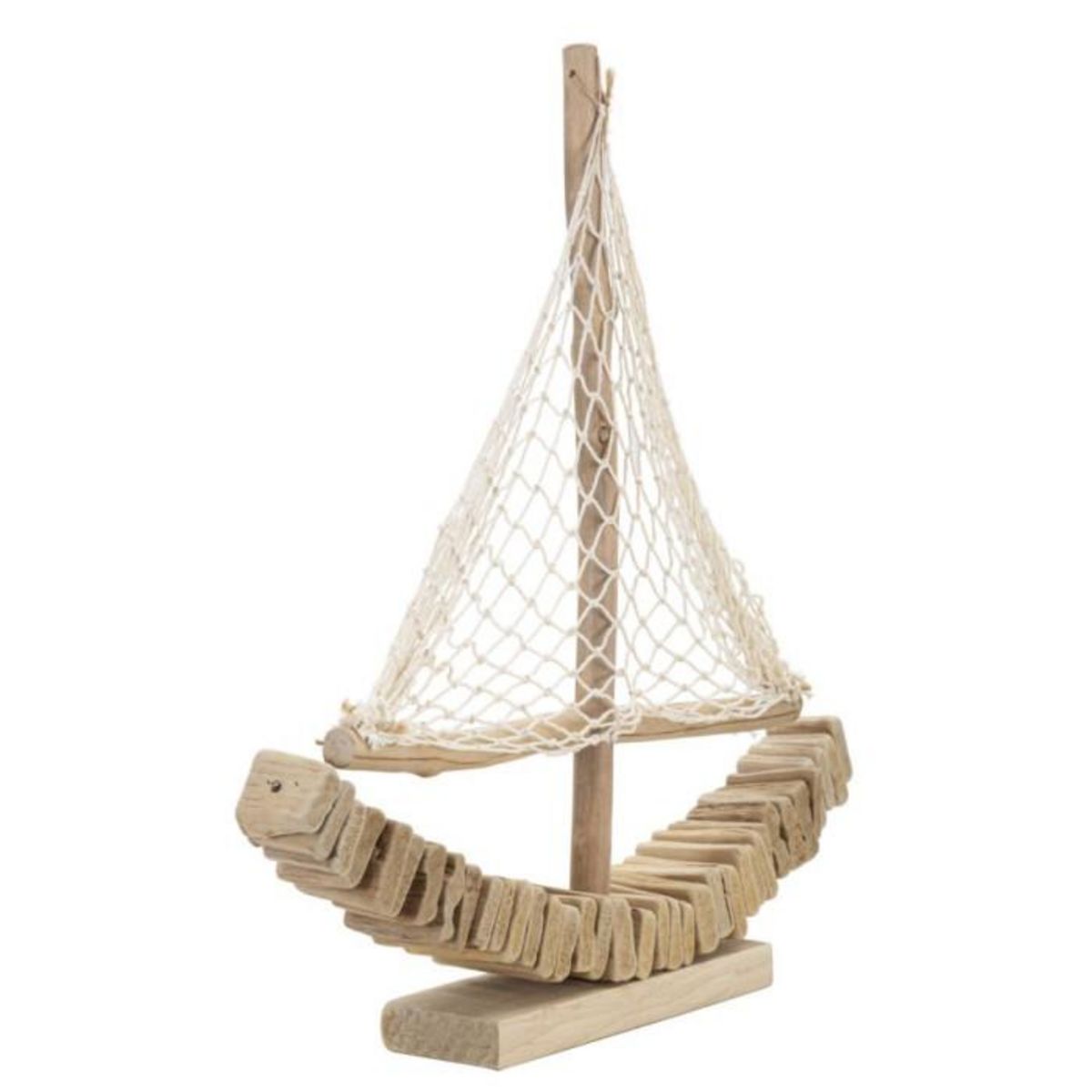 Paris Prix Bateau Voilier Déco en Bois  Tanoak  45cm Naturel