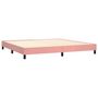 Voir la diapositive 5 : VIDAXL Sommier a lattes de lit avec matelas LED Rose 200x200cm Velours