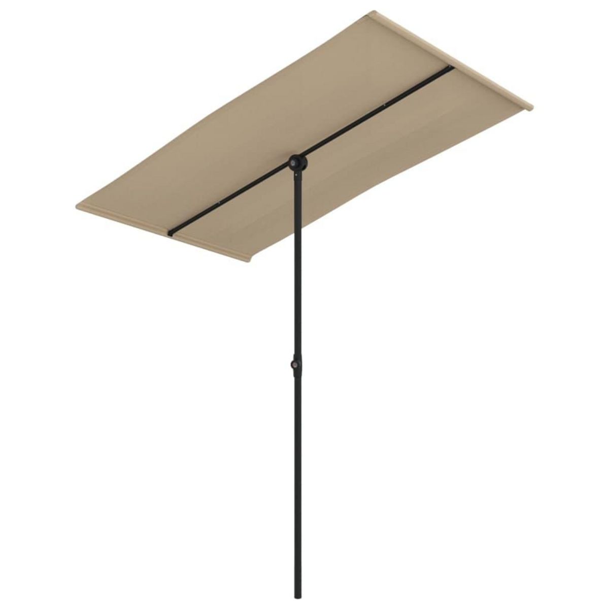 VIDAXL Parasol de jardin avec mat en aluminium 180x110 cm taupe