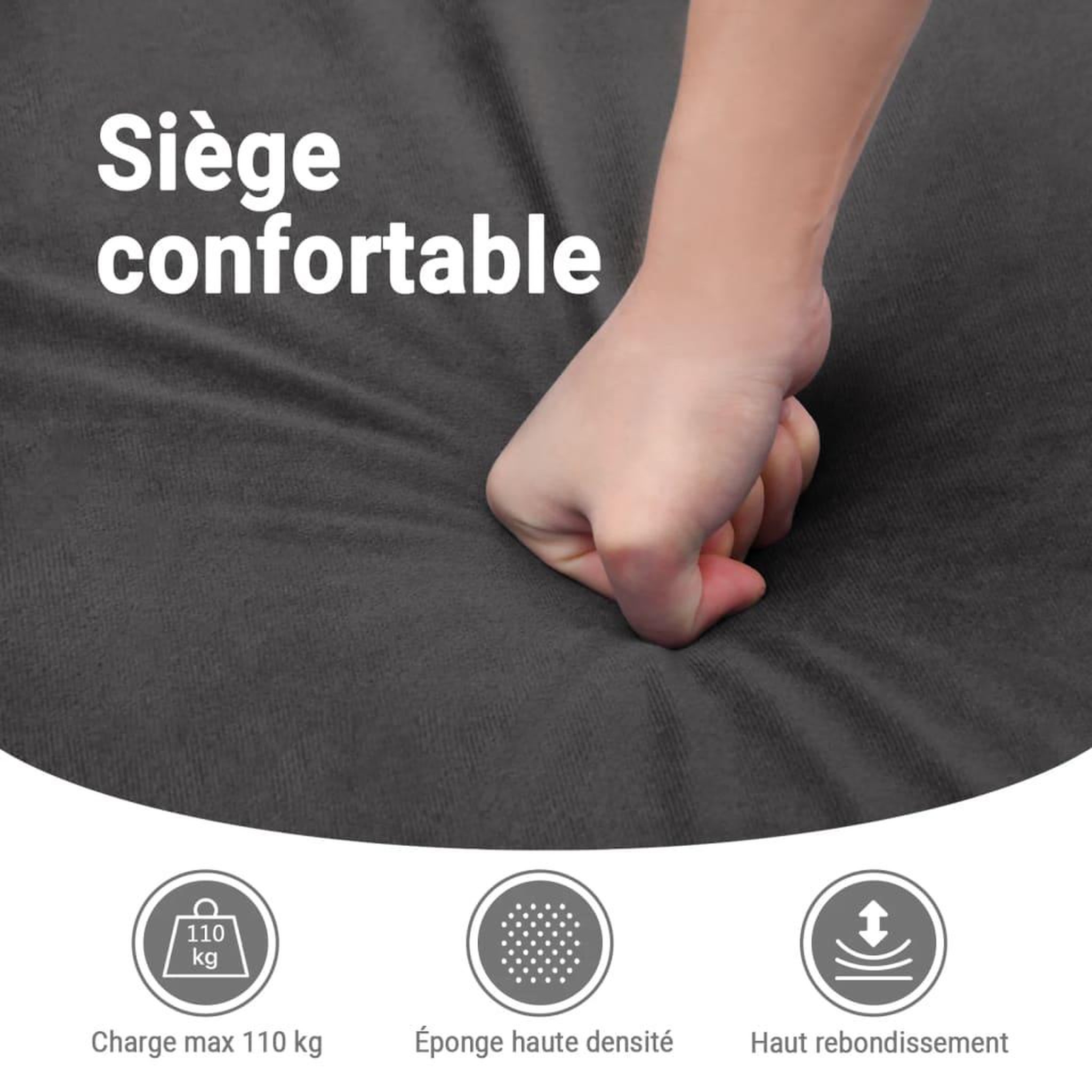 Voir la diapositive 6 : VIDAXL Fauteuil inclinable de massage electrique vert fonce velours