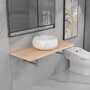 VIDAXL Meuble de salle de bain en deux pieces Ceramique Chene