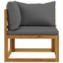 Voir la diapositive 4 : VIDAXL Banc de jardin a 2 places avec coussins gris fonce
