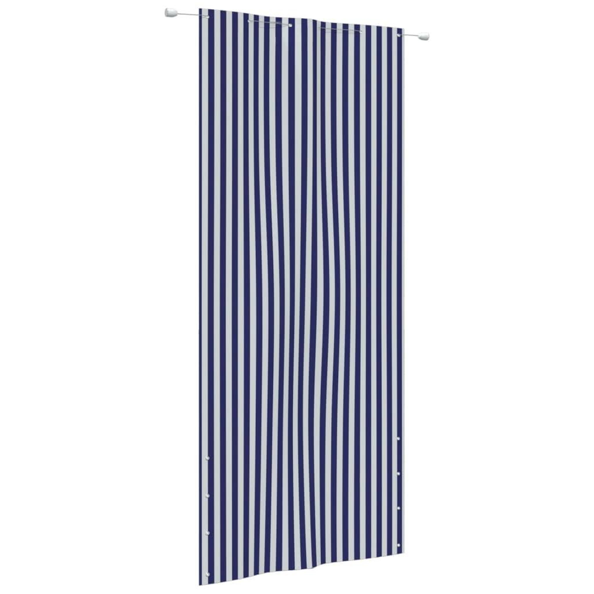 Voir la diapositive 1 : VIDAXL Ecran de balcon Bleu et blanc 120x240 cm Tissu Oxford