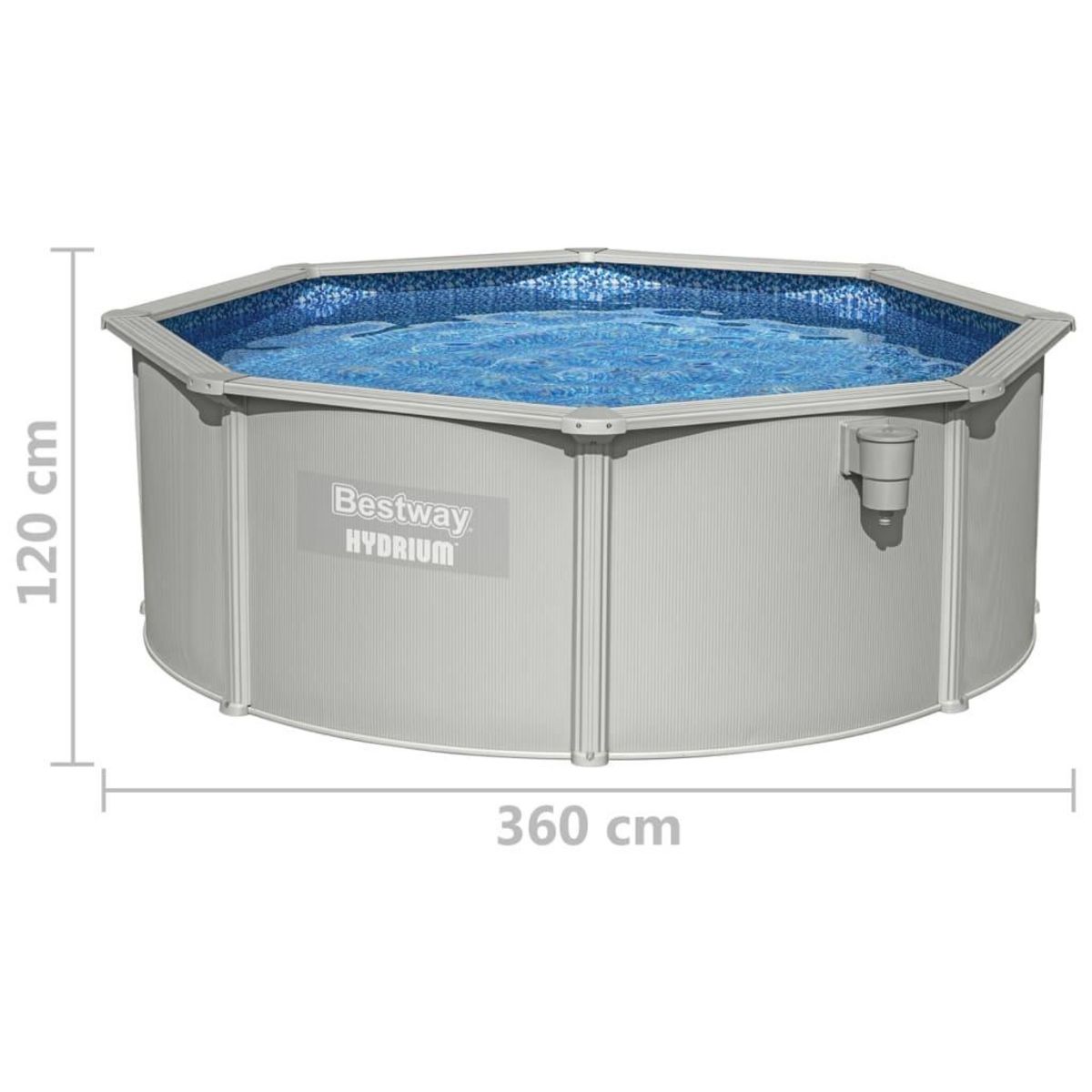 BESTWAY Bestway Piscine encadree hors sol ronde Hydrium 360x120 cm