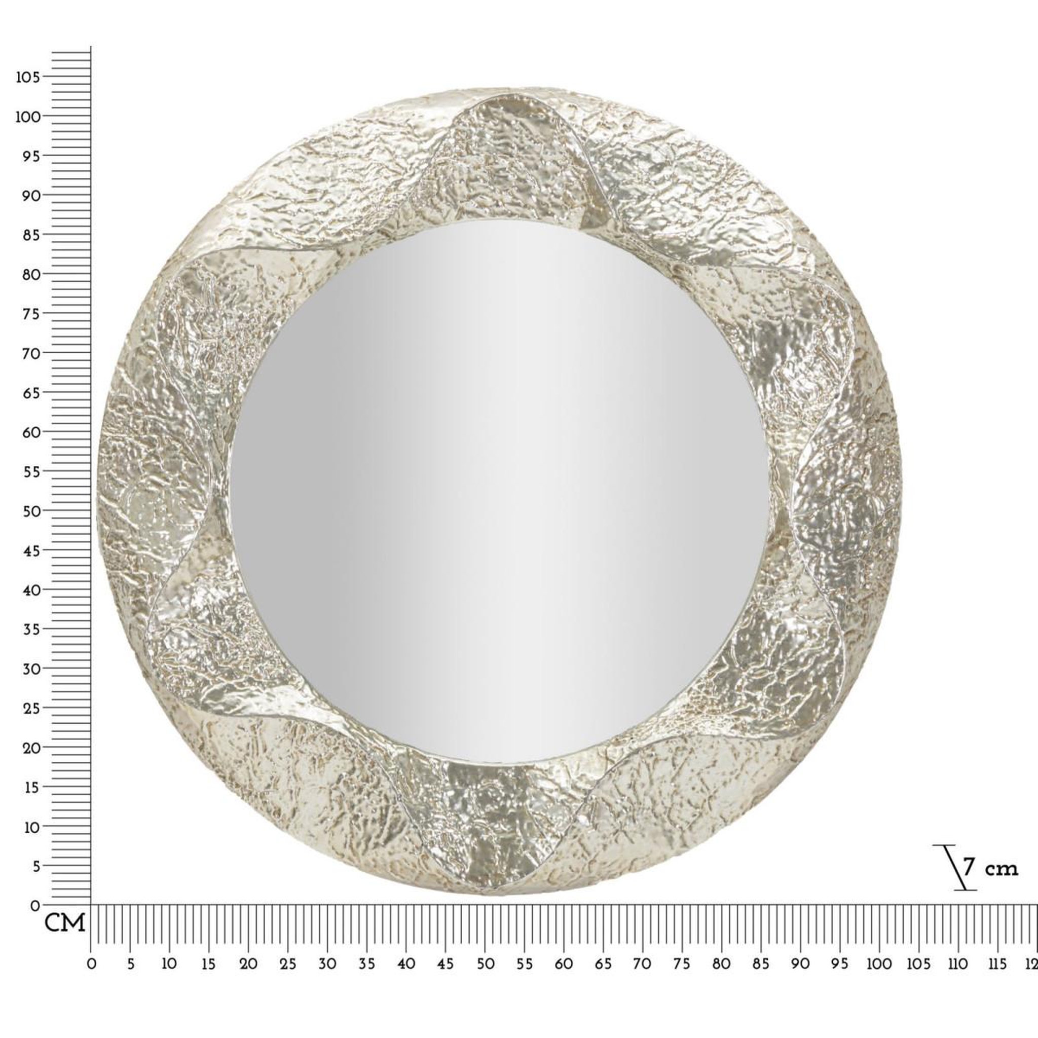 Voir la diapositive 5 : Paris Prix Miroir Rond Design  Argelux  104cm Argent