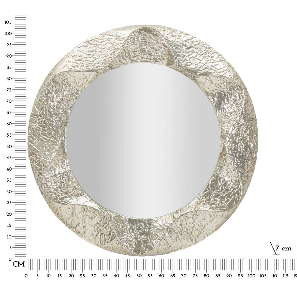 Paris Prix Miroir Rond Design  Argelux  104cm Argent