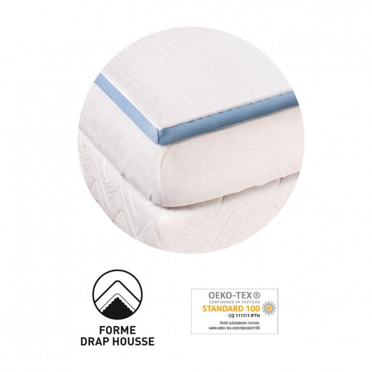 LESTRA Surmatelas Lestra Fjord à mémoire de forme 140 x 190 cm Lestra