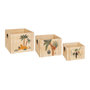 Voir la diapositive 1 : Atmosphera Kids Lot de 3 Cagettes Enfant  Jungle  34cm Beige