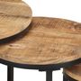 Voir la diapositive 6 : VIDAXL Tables d appoint 3 pcs Bois de manguier brut