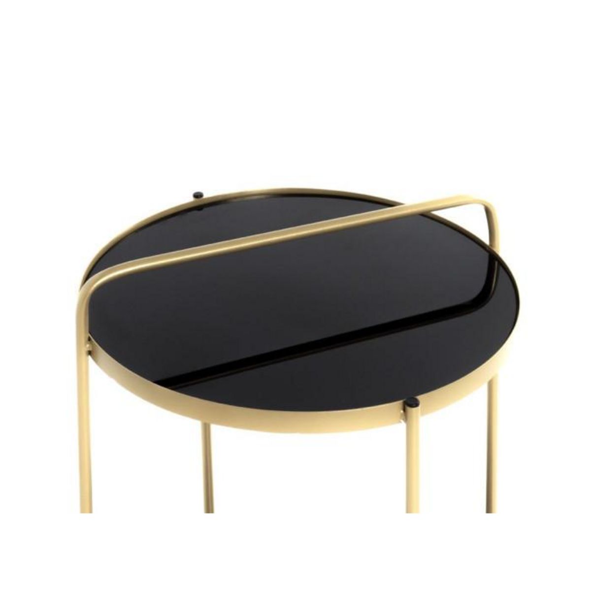 Paris Prix Table d'Appoint Design  Proty  51cm Or & Noir