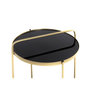 Voir la diapositive 2 : Paris Prix Table d'Appoint Design  Proty  51cm Or & Noir