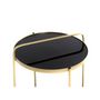 Voir la diapositive 2 : Paris Prix Table d'Appoint Design  Proty  51cm Or & Noir