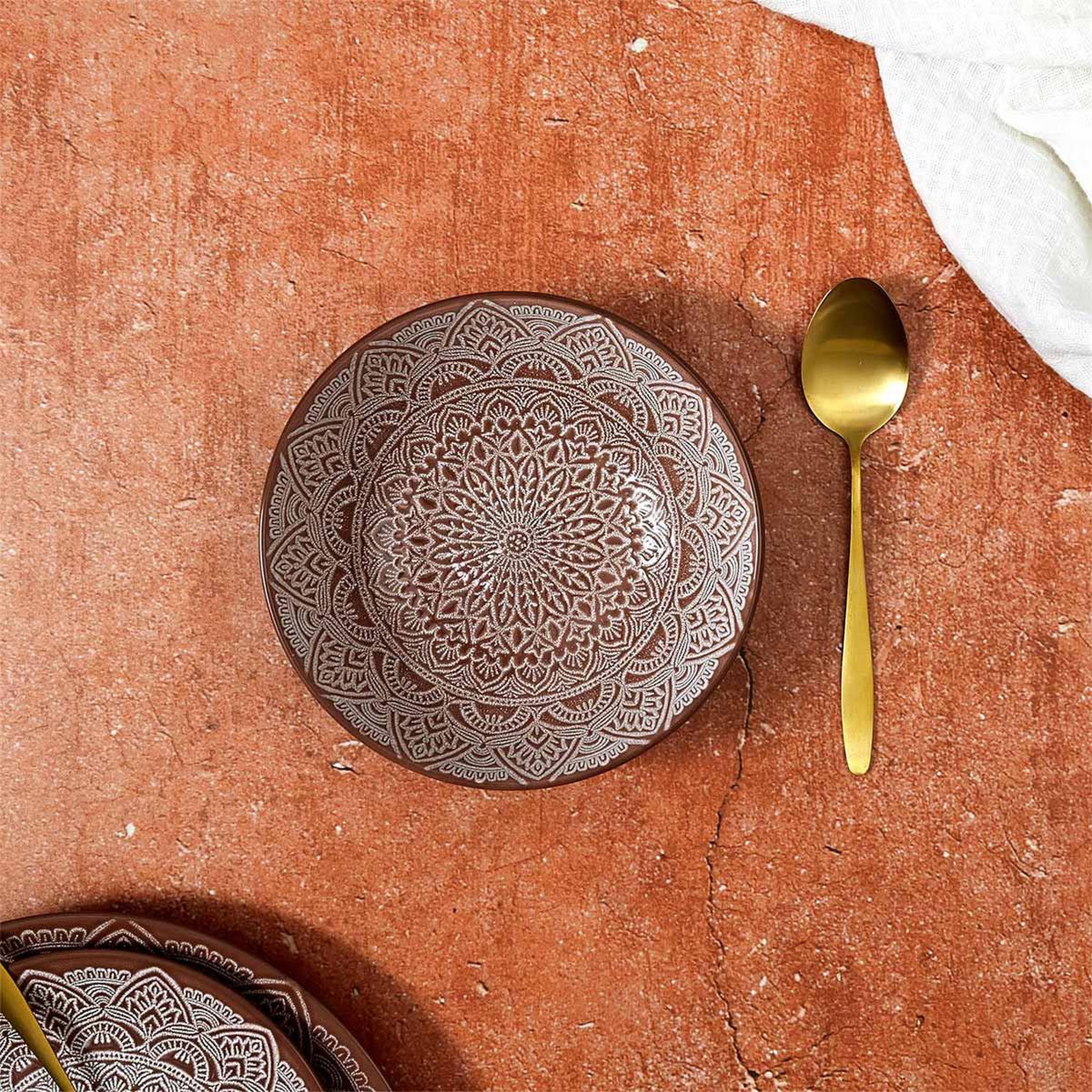 Voir la diapositive 2 : The Home Deco Factory Lot de 6 assiettes creuses  sahara  18cm terracotta