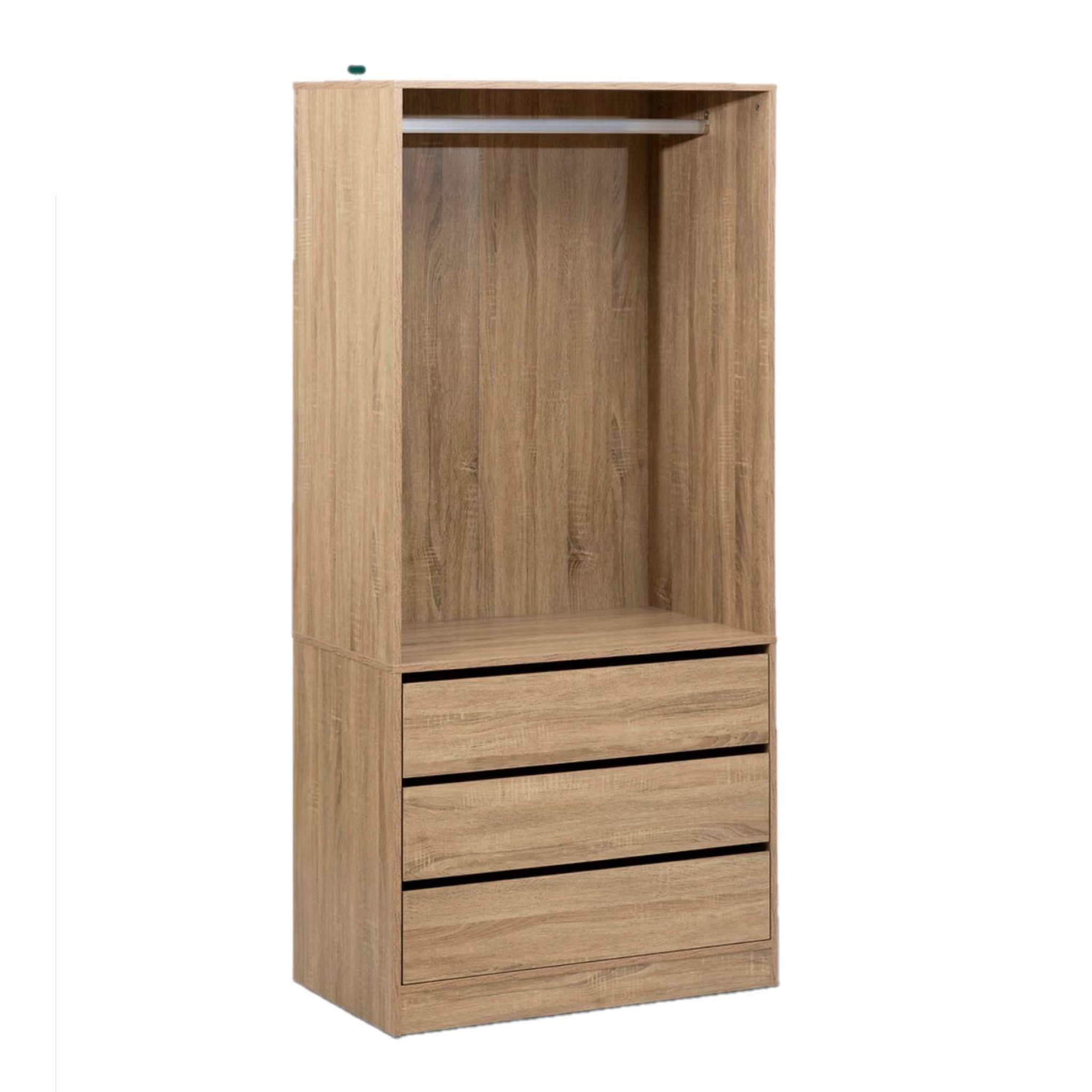 FIVE Dressing 3 tiroirs avec penderie - beige