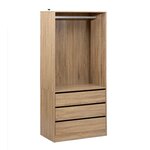 FIVE Dressing 3 tiroirs avec penderie - Beige