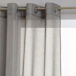 ATMOSPHERA Voilage Etamine - 140 x 240 cm - Gris