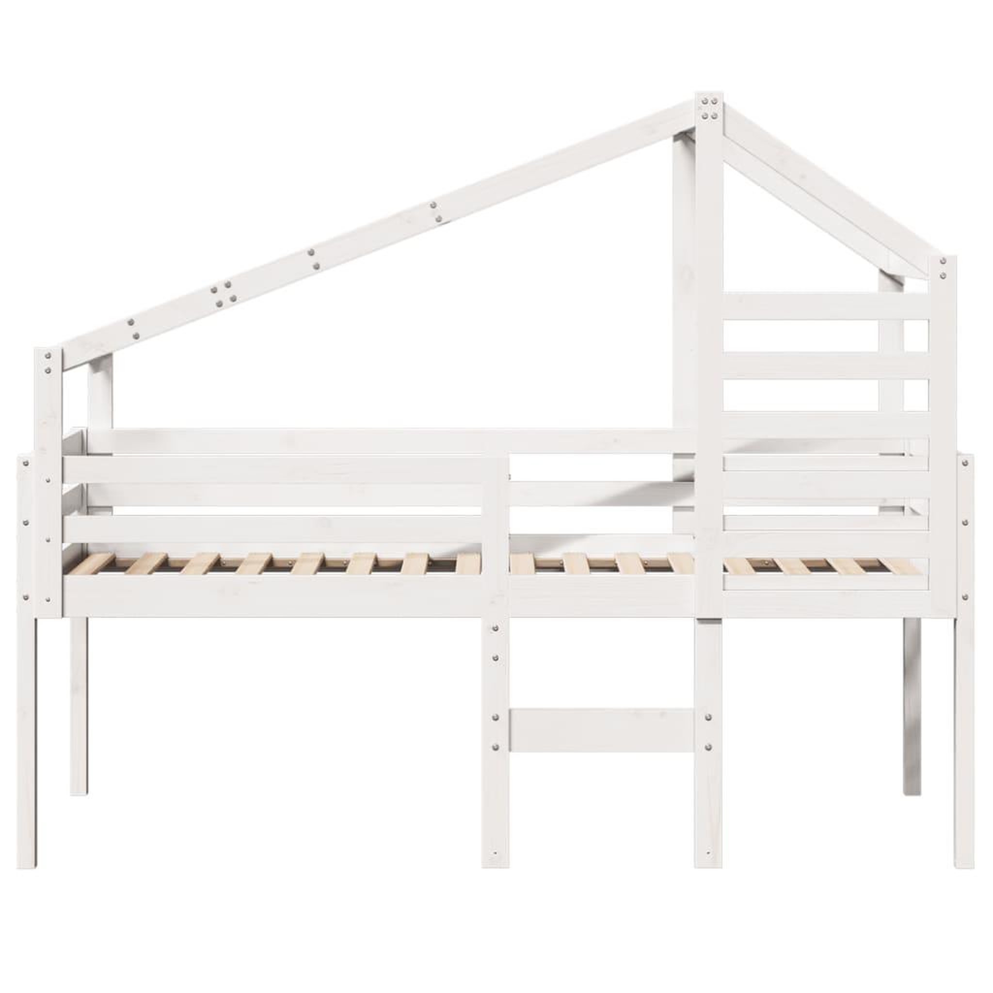 Voir la diapositive 4 : VIDAXL Lit haut sans matelas blanc 90x200 cm bois de pin massif
