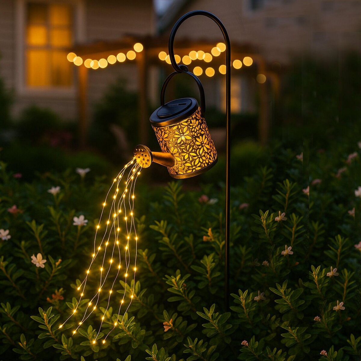 Lumisky Balise solaire arrosoir à planter ARROSY Cuivre Metal H78cm