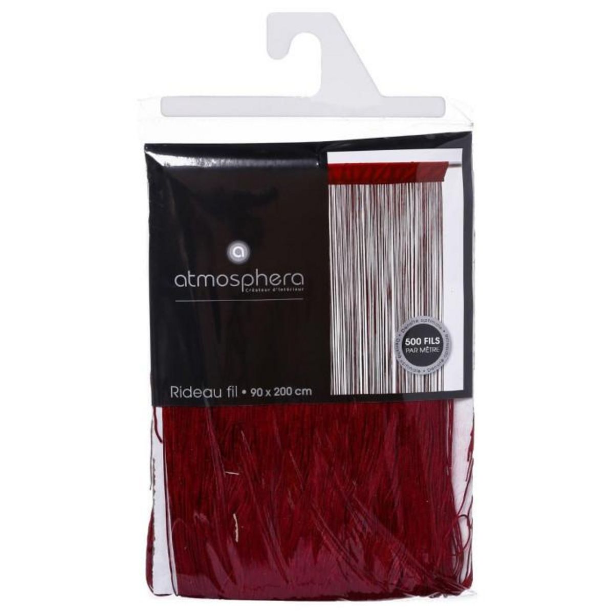 ATMOSPHERA Rideau Fil  Guopo  90x200cm Rouge