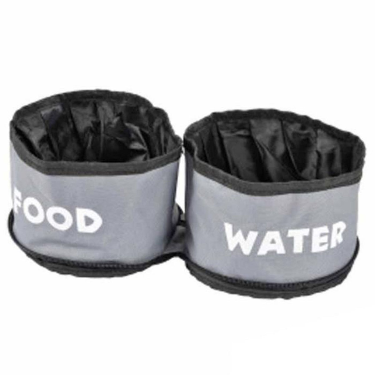 Paris Prix Lot de 2 Gamelles Chien & Chat  Voyage  14cm Gris