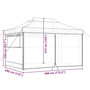 Voir la diapositive 6 : VIDAXL Tente de reception pliable escamotable avec 4 parois laterales